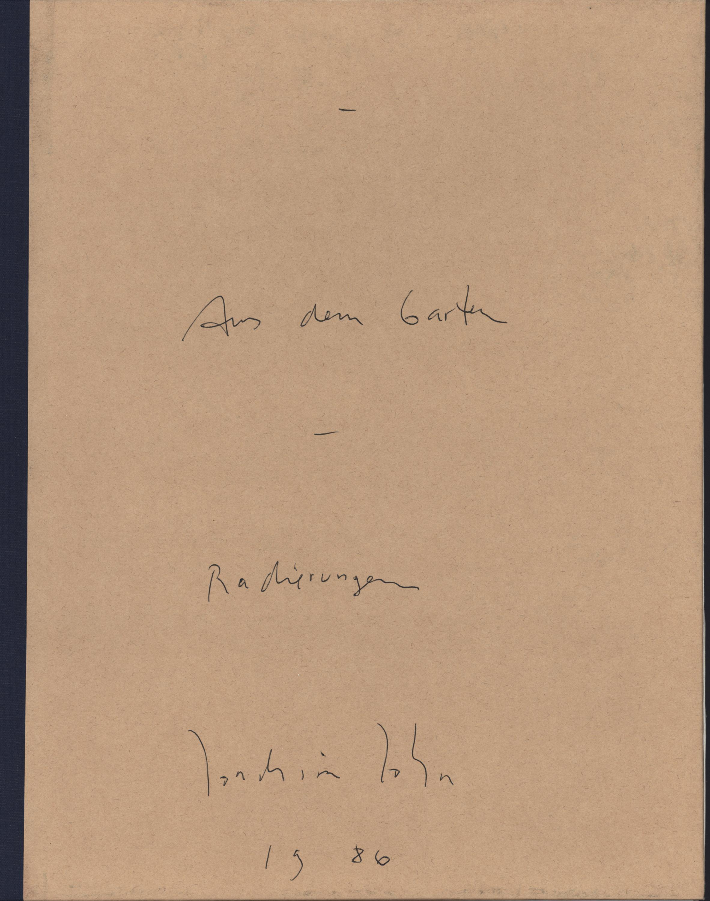 Aus dem Garten (Grafikmappe) - Joachim John 